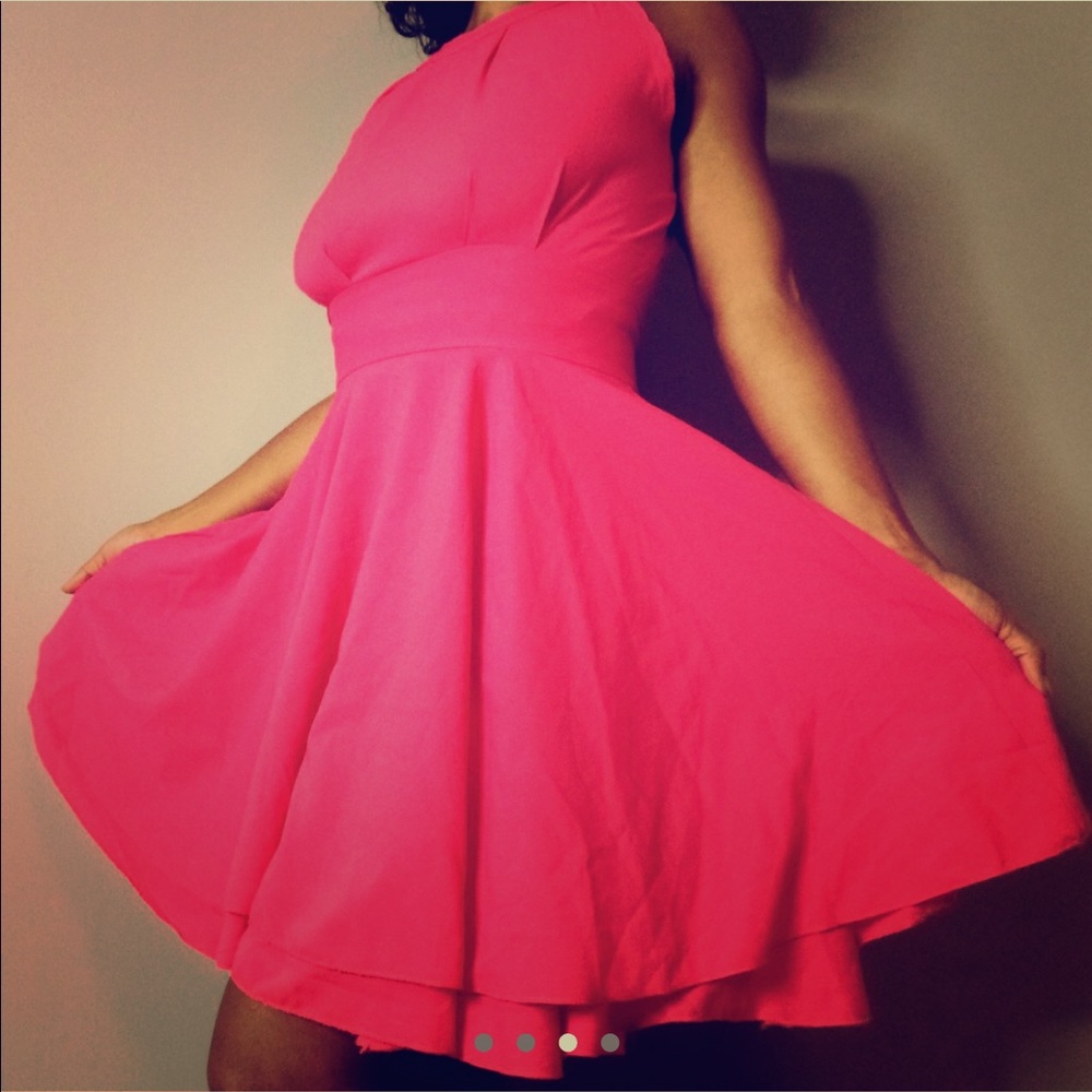 Hot pink party dress